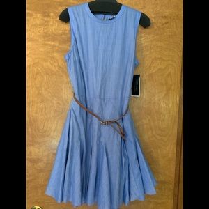 Juicy Couture Blue Wave Chambray Dress with belt
